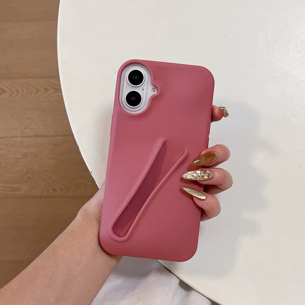 INS Lipstick Silicone Phone Case for Iphone 17 Pro Max Air 11 13 16 15 14 13 12 Pro Max plus Portable Lip Gloss Holder Cover